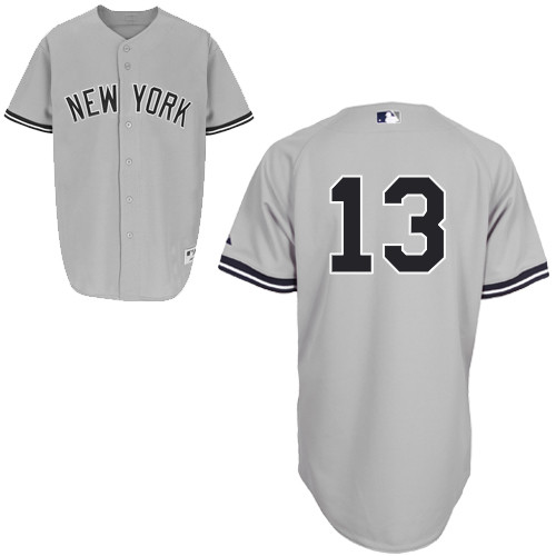 alex Rodriguez #13 MLB Jersey-New York Yankees Men's Authentic Road Gray Baseball Jersey